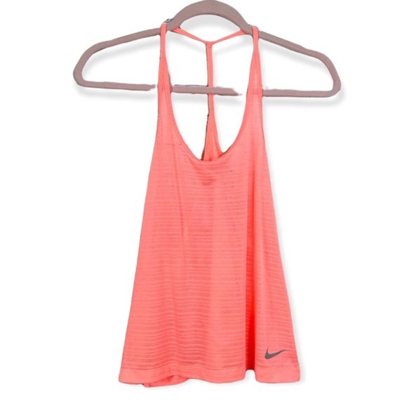 Nike Tops - Nike Sheer Bright Coral Athletic Tank Top